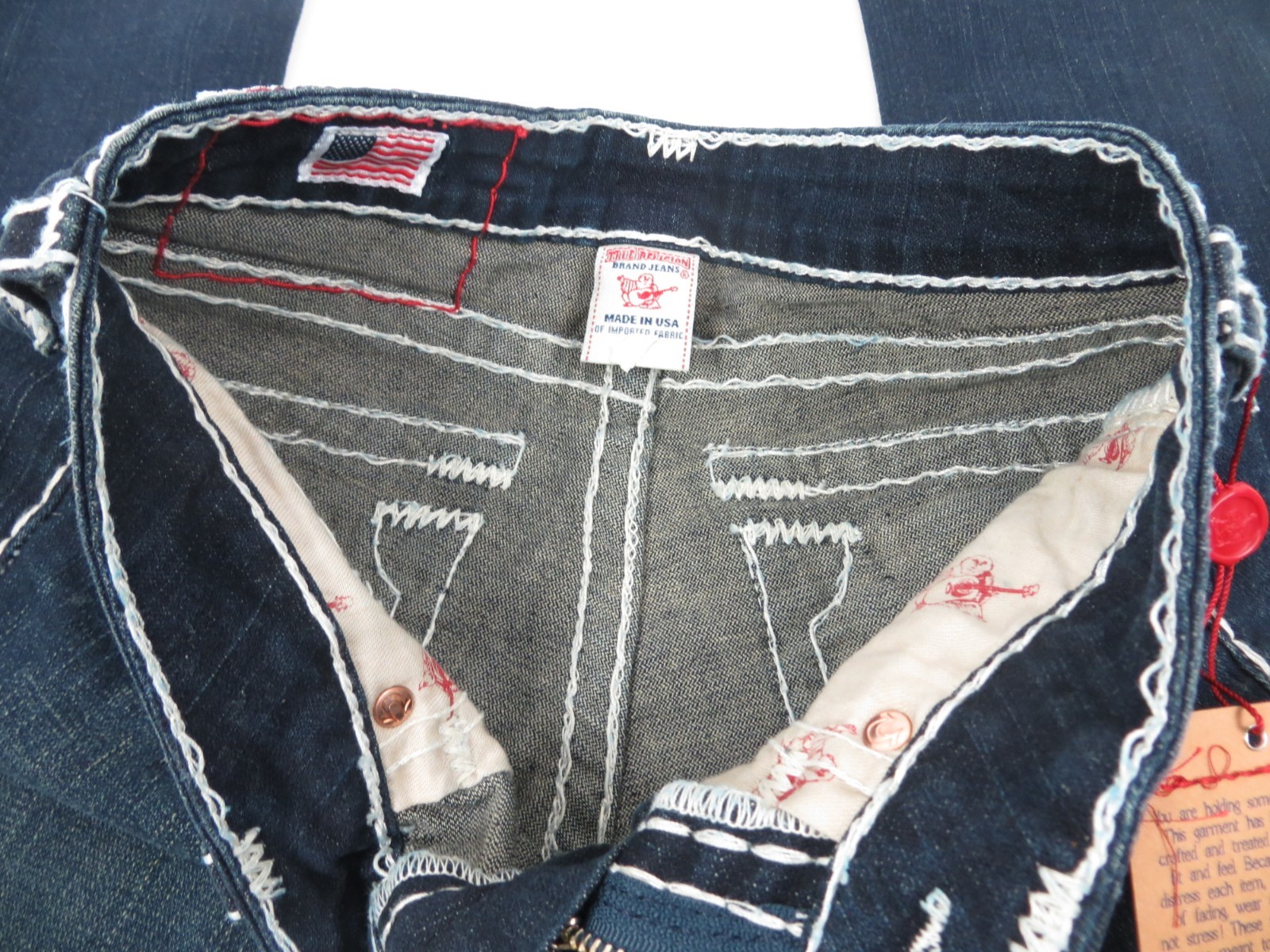 Pre-owned True Religion Billy Super T Women Jeans,veracruz (white), Size 26, R $319.00