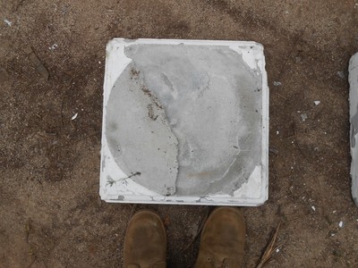 5 Large Antique Cement Column Bases Round & Square Great For Statues&Ornaments