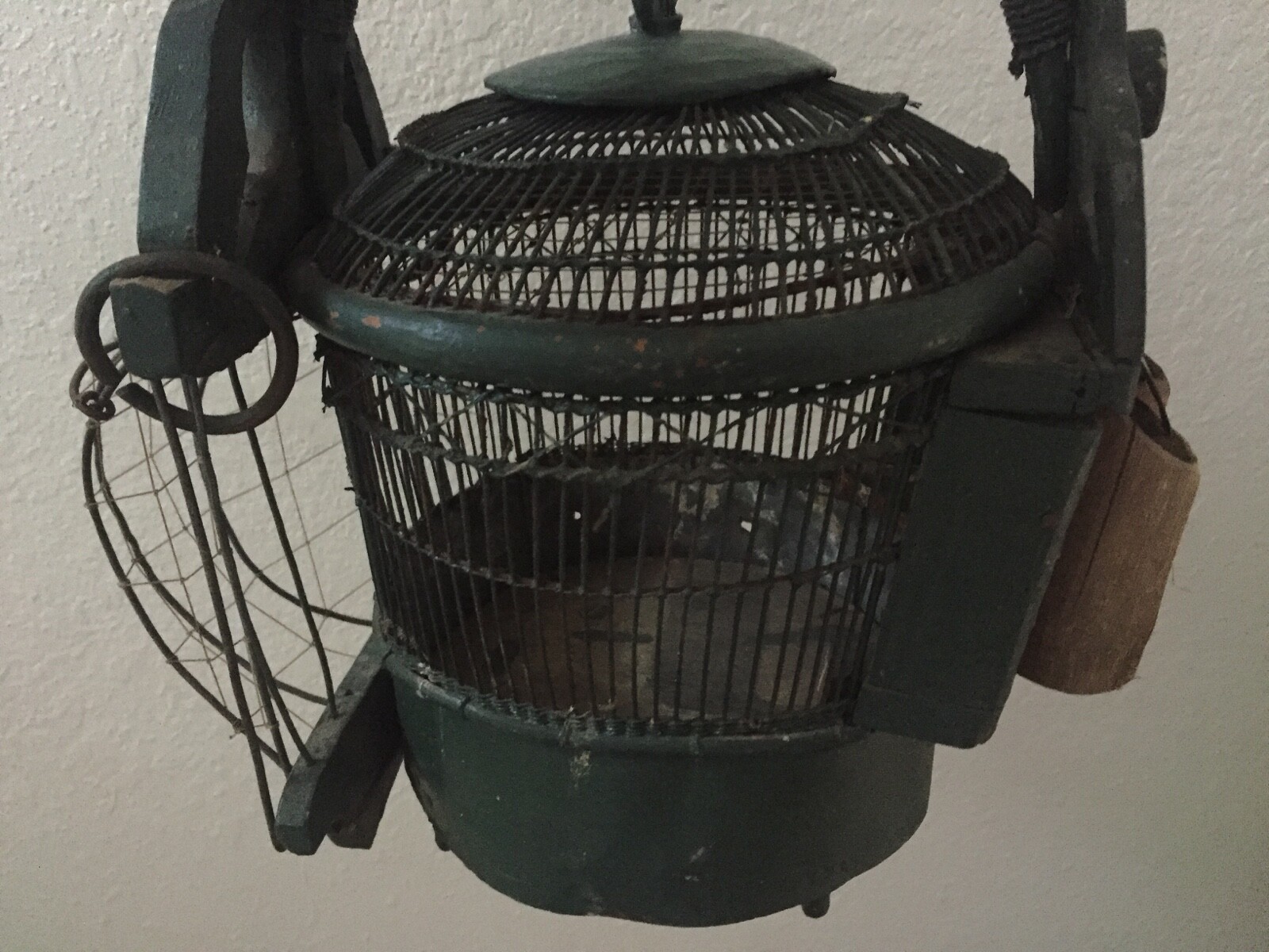 Primitive - Indonesian Handmade Antique Rustic Bird Cage, Trap - 100+ Years Old!