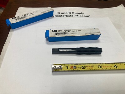 Union Butterfield 1050088, Straight Flute Plug Tap, 1/2''-13, 4FL, H3, HSS, Oxide