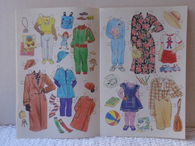 School Fun Paper Dolls - 1990 - Checkerboard Press - UNCUT!