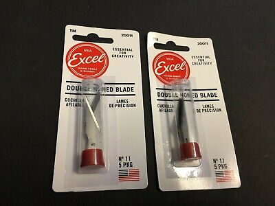 2 Packs #11 Excel Double Honed Blades X-acto Knife Compatible #20011 Hobby