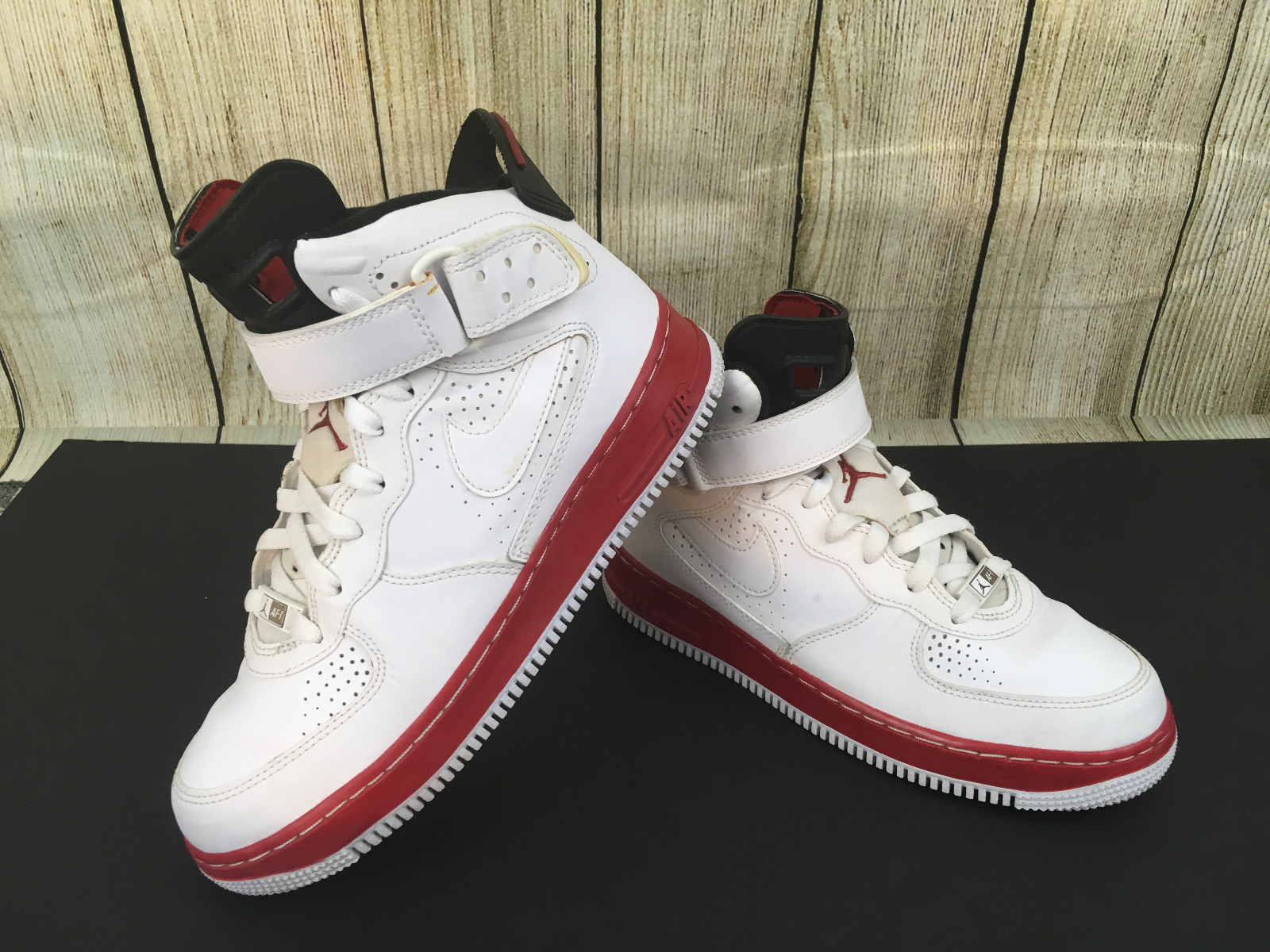 air force jordan red and black