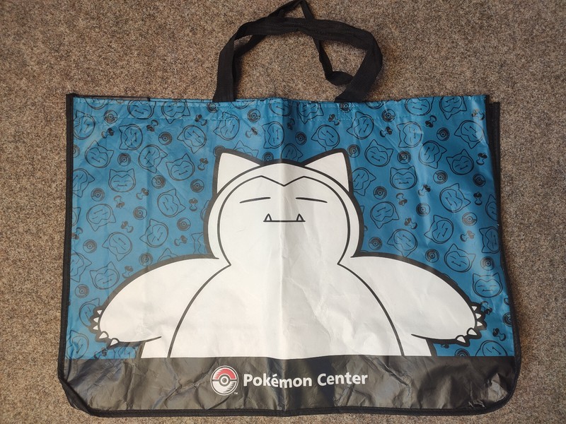 Original Pokemon Center Tragetasche Relaxo Snorlax Blau