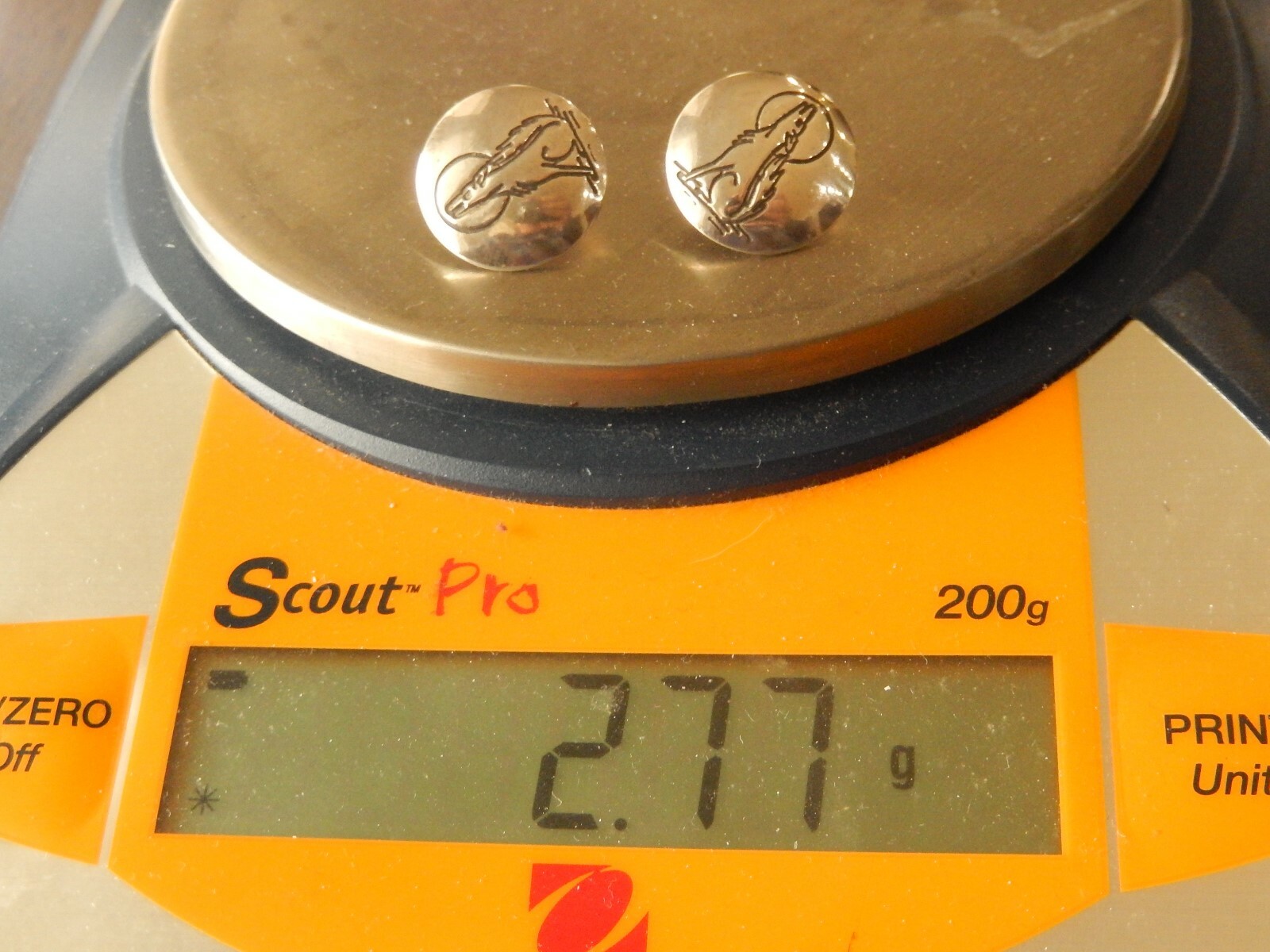 Vintage Southwest American Sterling Silver Howling Wolf Post Earrings