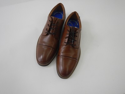 Nunn Bush Men's, Centro Flex Cap Toe Oxford, Cognac, Size 10