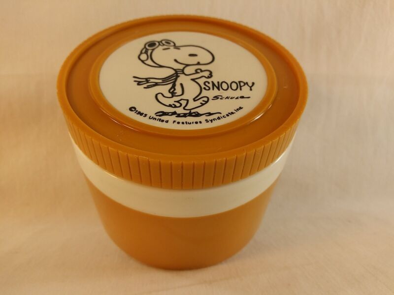 Vintage Snoopy Peanuts Charlie Brown Insulated Soup Bowl Thermos