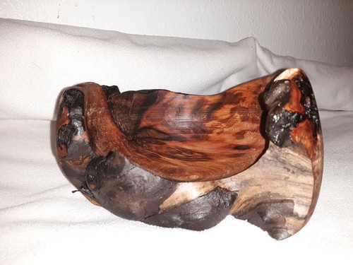 Wood bowl - decorative live edge Madrona burl 8