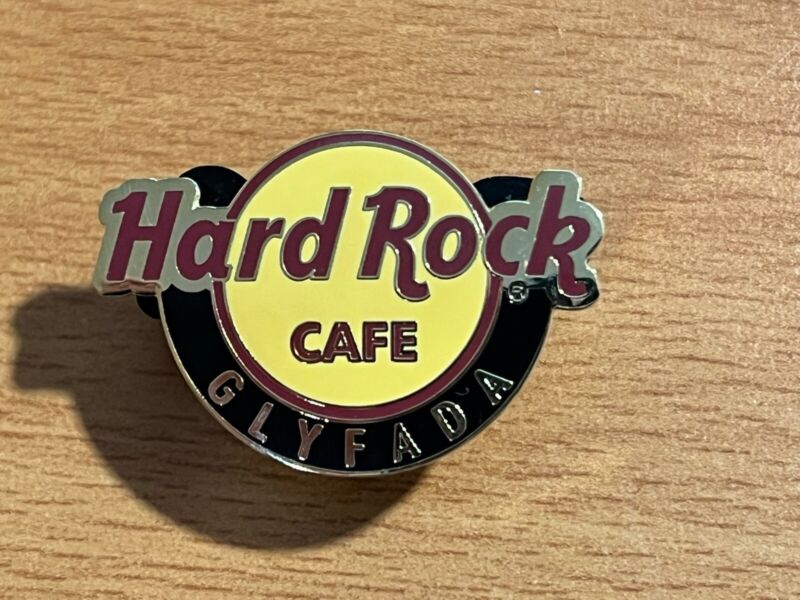 Hard Rock Cafe Glyfada Classic Yellow Logo Pin CLOSED