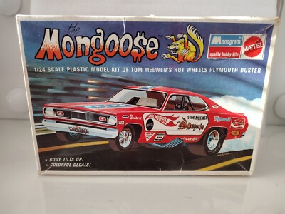 MONOGRAM MONGOOSE MODEL KIT NIB  1/24 TOM McEWEN PLYMOUTH DUSTER VINTAGE KIT HTF