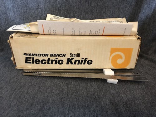 Vintage Minty Hamilton Beach Model 279-IB Electric Knife Indian Brick color