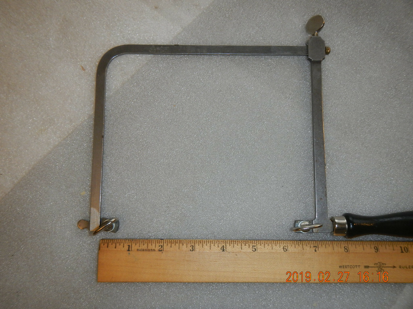 Vintage Jeweler's Watchmaker's ADJUSTABLE SAW FRAME Swest Germany