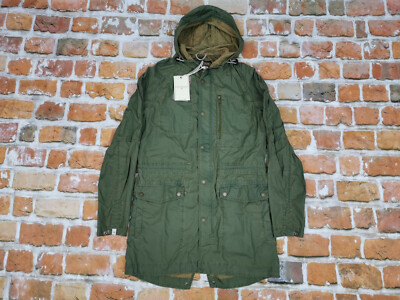Pre-owned Chevignon Vintage Casual Parka Summer Jacket Coat Olive Green Size: M