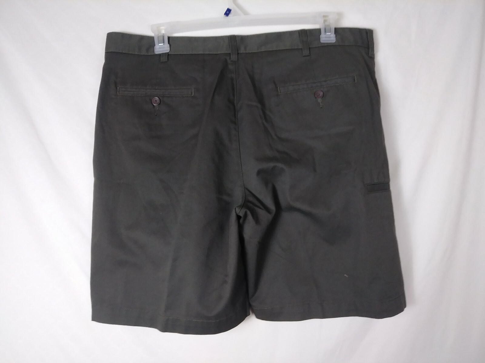 NEW Savane Mens Shorts Size 40 Green Pleated Cotton Blend