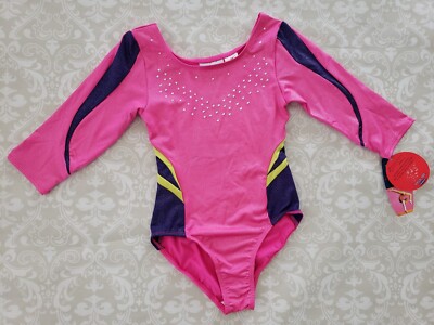 Danskin Freestyle Medium 7/8 Speed Dri Performance Gymnastic Dance Leotard Pink