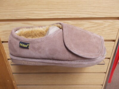 OLD FRIEND MEN'S STEP-IN SLIPPER 421182 BROWN  ADJUSTABLE FIT SIZES 7.5 - 15 NEW