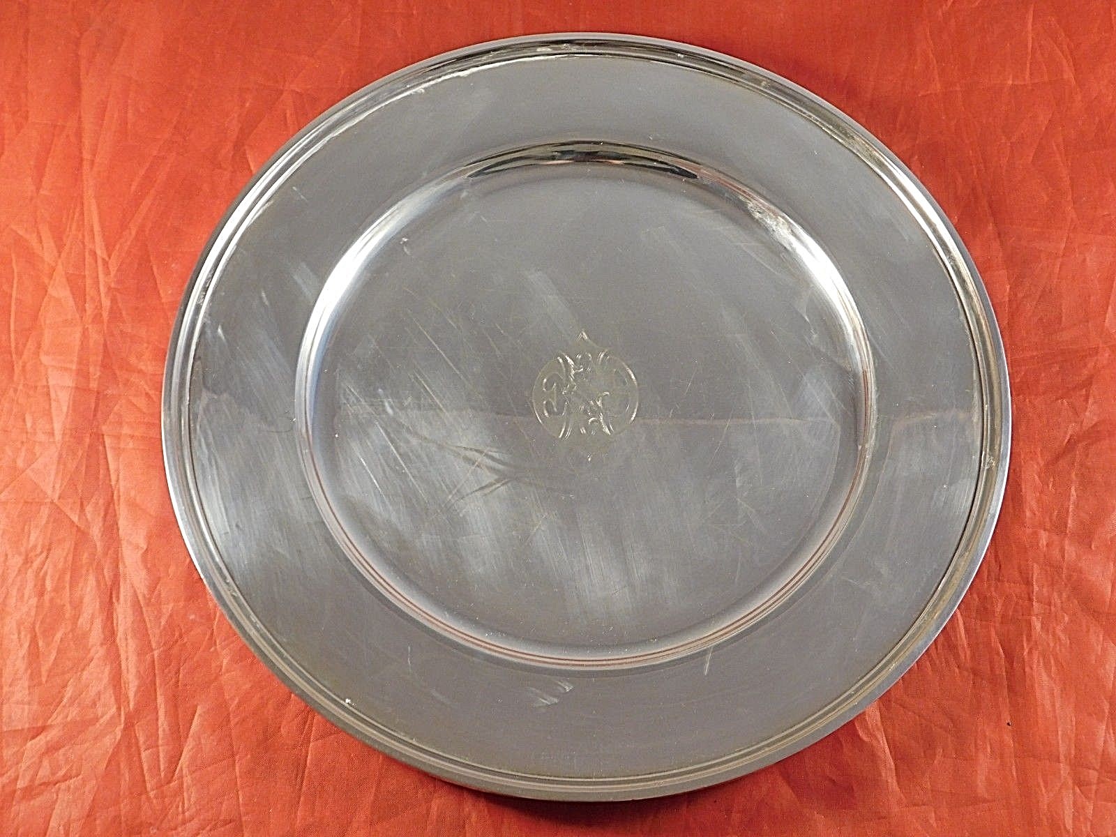 VINTAGE LARGE S. KIRK & SON STERLING SILVER PLATE / CHARGER #4111 11