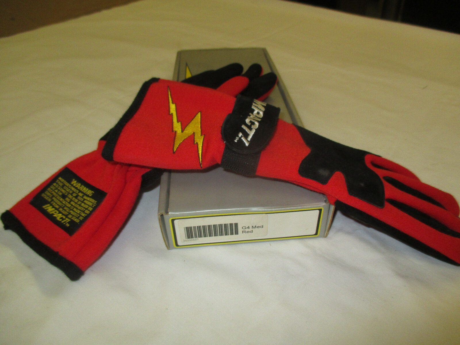 Impact Racing Glove G4-Double layer nomex Medium Red | eBay