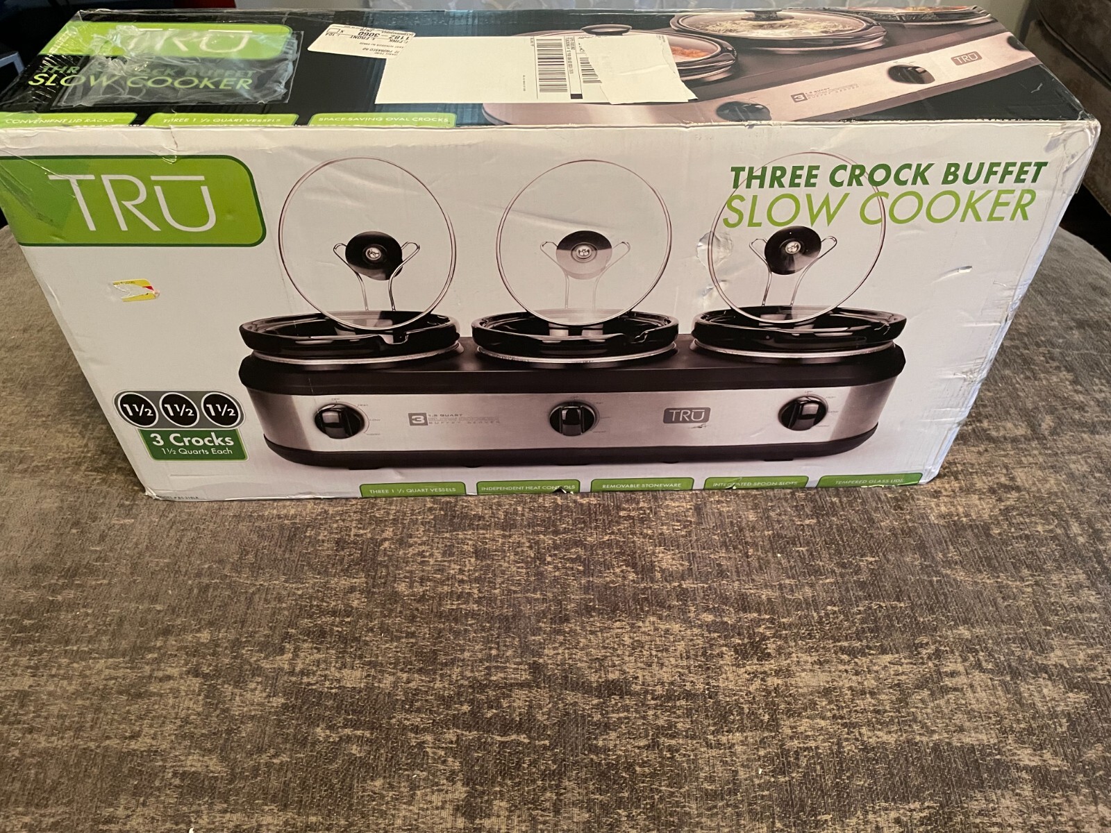 TRU Buffet Slow Cooker 3Crock Pot Buffet Set,