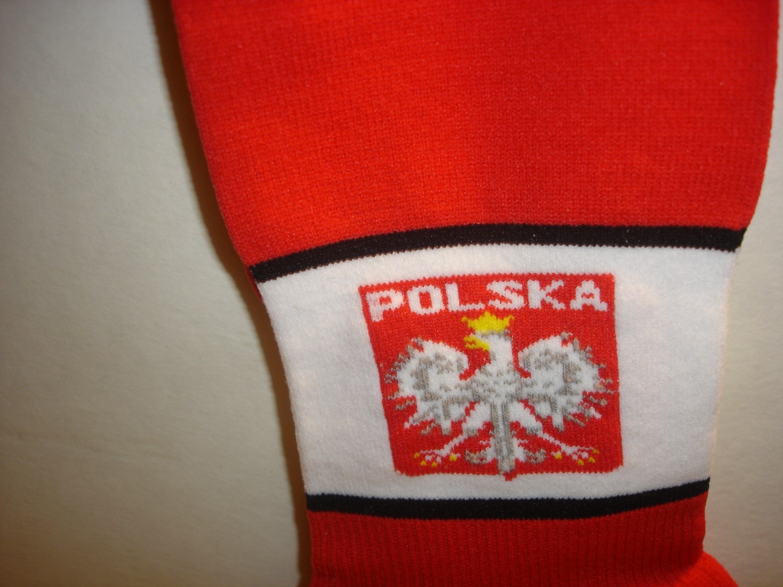 Polska Athletic Red Eagle Soccer Socks~Poland~Polish~Nordic~Striped