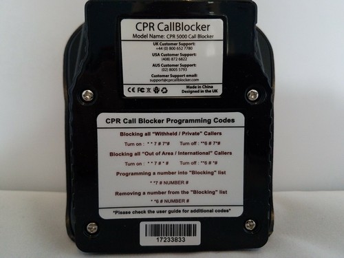 CPR V5000 Call Blocker Block All Robocalls, Political Calls, Scam Calls - used