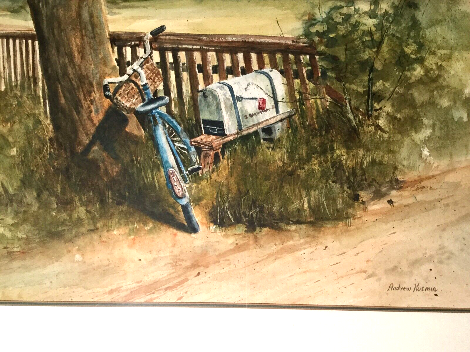 A Original Watercolor By Noted Artist Andrew Kusmin Time In A Moment Painting 