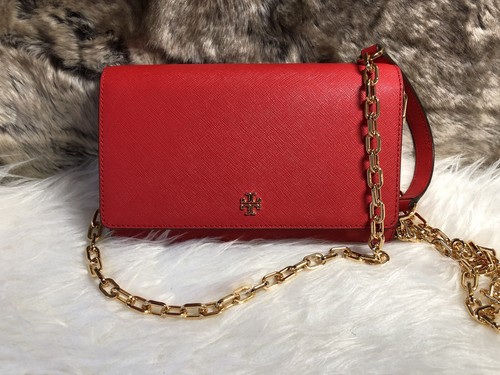 ショルダーバッグ・ポシェット Tory Burch Emerson Raffia Chain