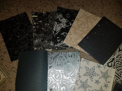 Huge LOT PATTERNED & TEXTURED 5X7 Cardstock DESIGNER PAPER 100+ SHEETS Glitter