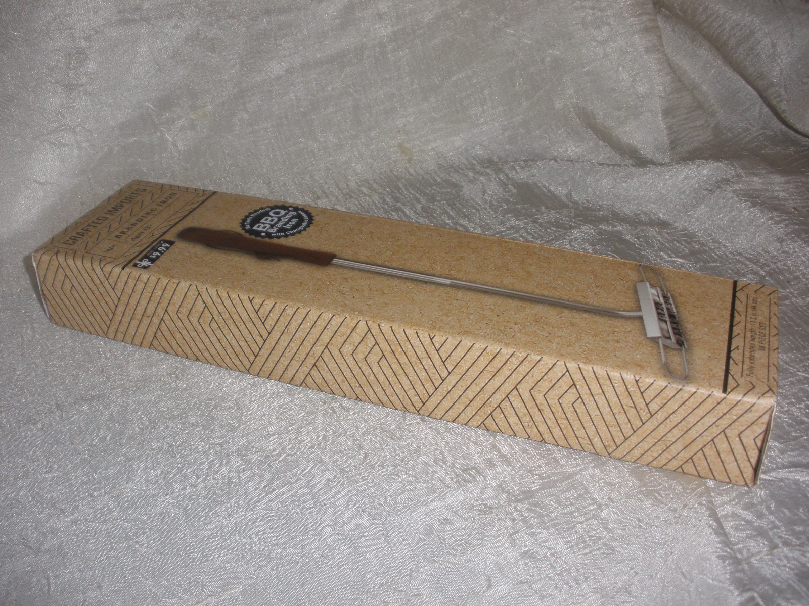 Crafted Imports BBQ Branding Iron with removable letters,Silver ,Sealed