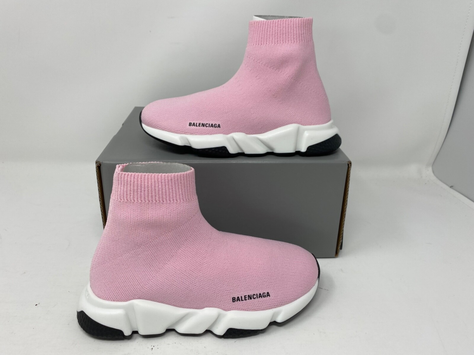 BALENCIAGA $425 Kid's Speed LT Sock Sneakers Pink EU 27-28 / 10-11 Toddler  NEW | eBay