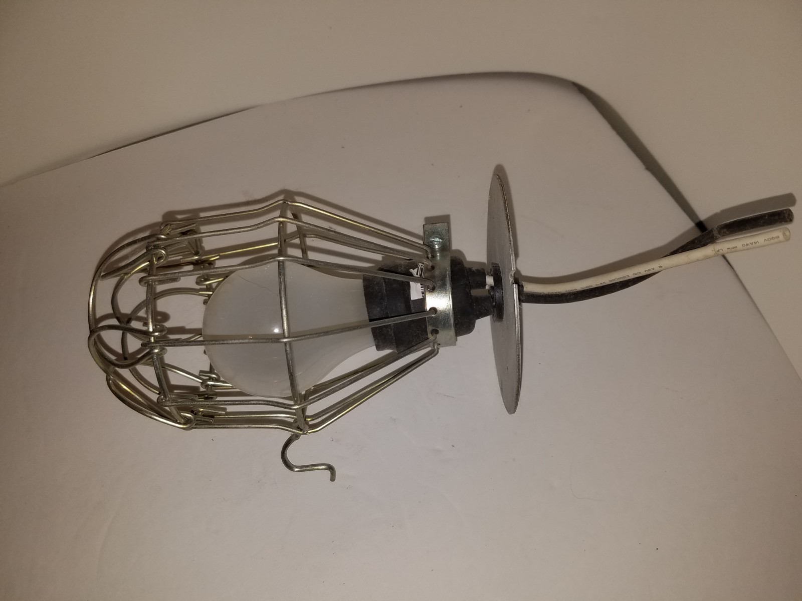 Vintage Industrial Light Bulb Wire Safety Cage Socket,  Steampunk chicken house