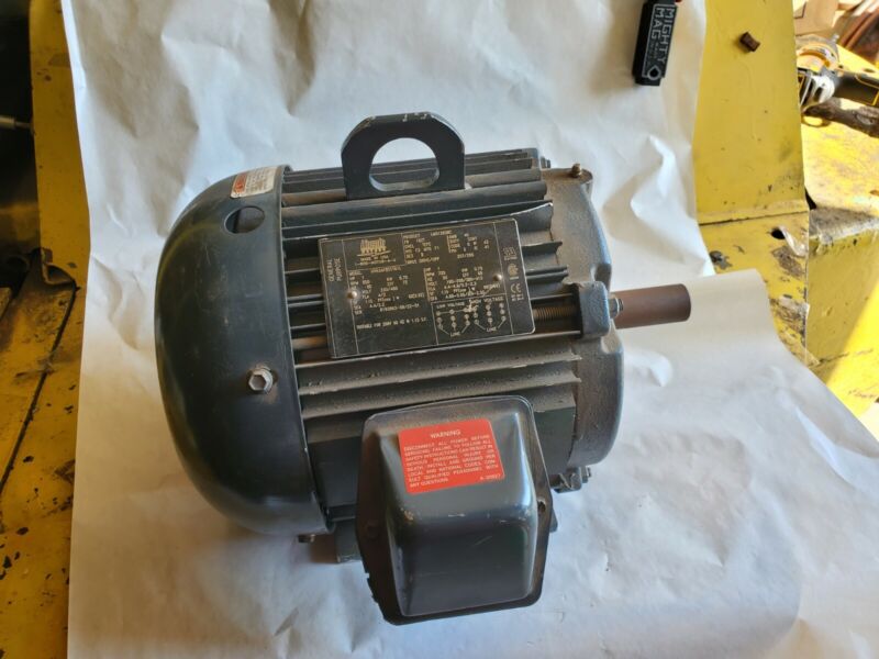 Lincoln 1 HP Electric Motor 208-230/460 volt 850 RPM FR:182T  TEFC 