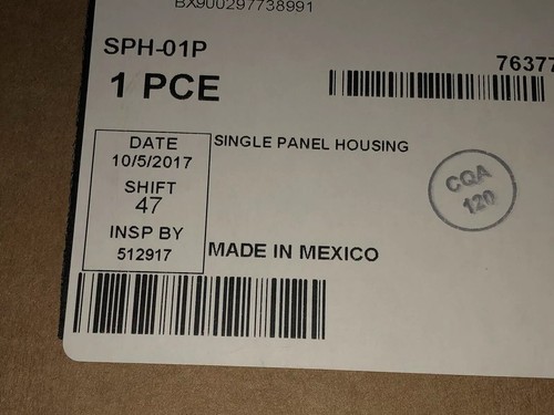 Corning Single-Panel Housing Wall-Mountable Black, for 1 CCH Panel SPH-01P ~STSI