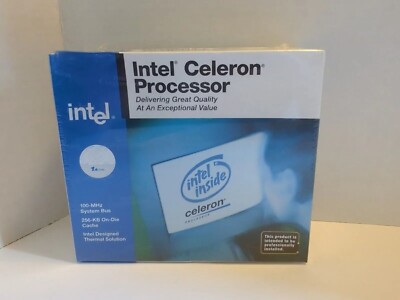 Intel Celeron CPU 1GHz SL5ZF Socket 370 with Original Cooling Fan (New, Sealed)