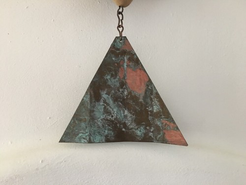 Vintage Large Soleri Southwestern Woman's Face Ceramic Bell Windchime