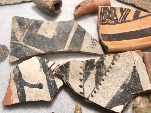 REILLY’S ROCKS: Arizona Artifacts Lot, 14 Items Anasazi/Zuni, Shards, Arrowheads