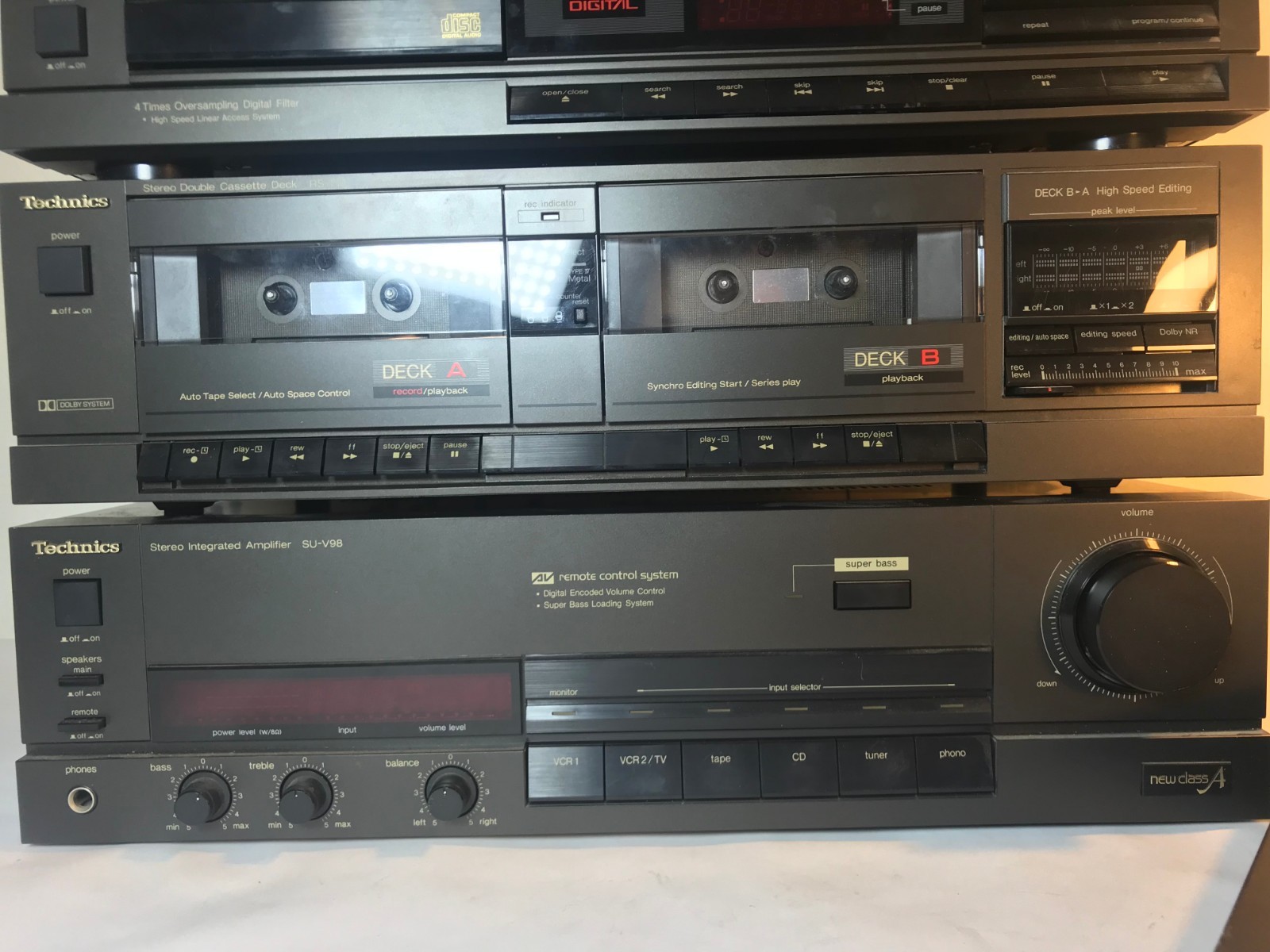 Technics Stereo System SU-V98 / RS-T19 / SL-P127 / SH-8017 / ST-S98 / SL-BD27