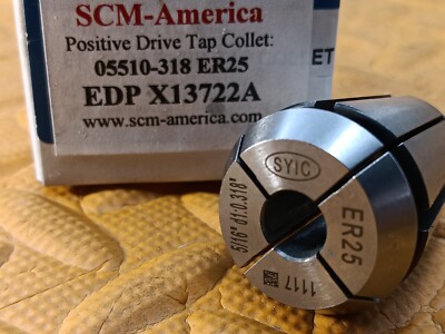 NEW SCM America 5/16'' M7 M8 ER25 Tapping Tap Collet X13722A Tooling Chuck .318