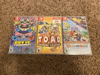 Paper Mario, Captain Toad & Wario Ware (Nintendo Switch Lot)
