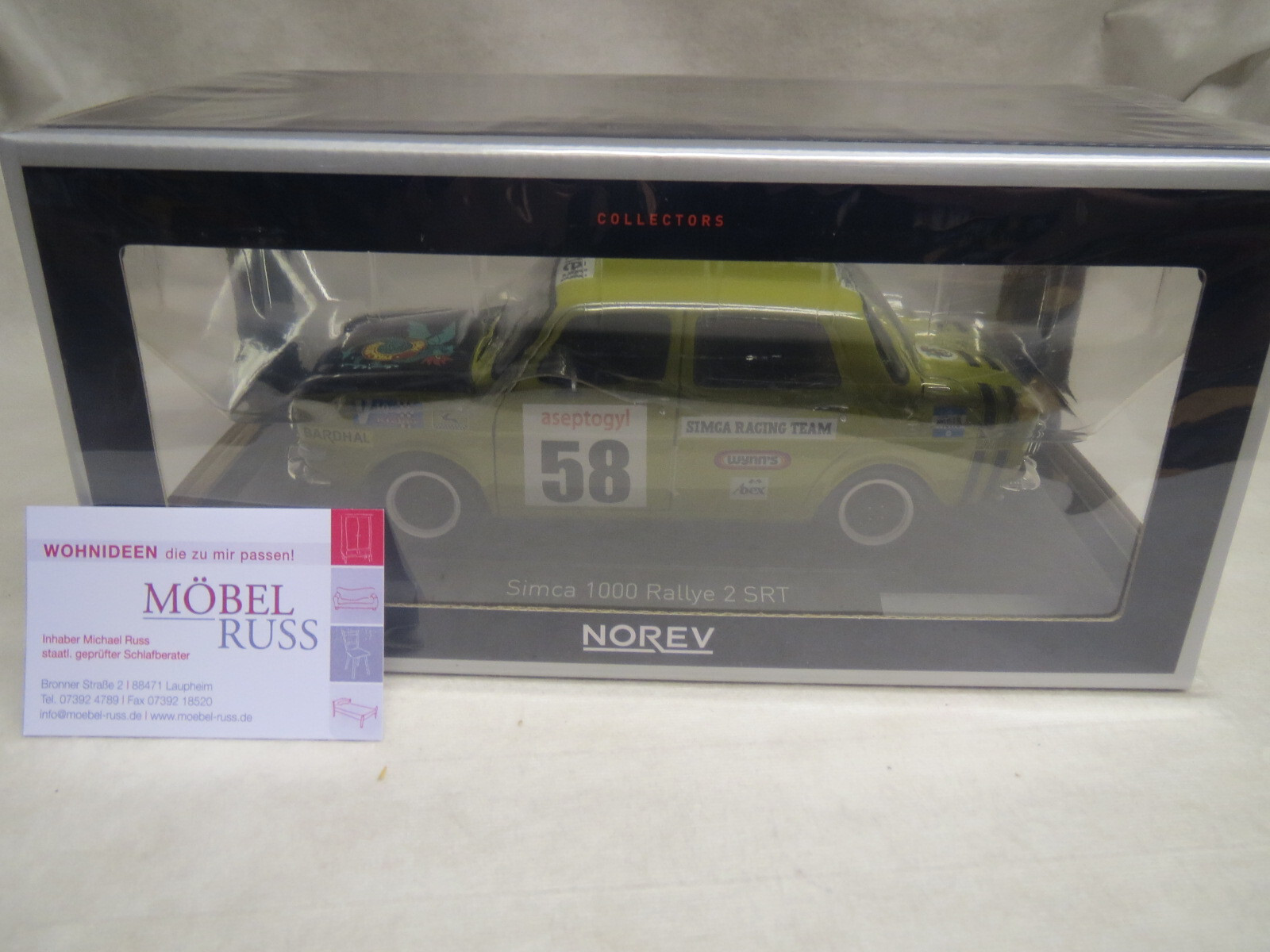Simca 1000 Rallye 2 SRT No. 58, 1973, Acid green, NOREV 1:18