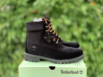 timberland x off white black