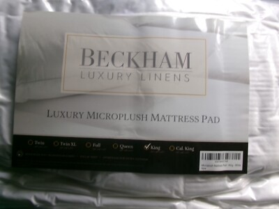 Beckham Luxury Linens Microplush Mattress Pad King NEW! #368/369