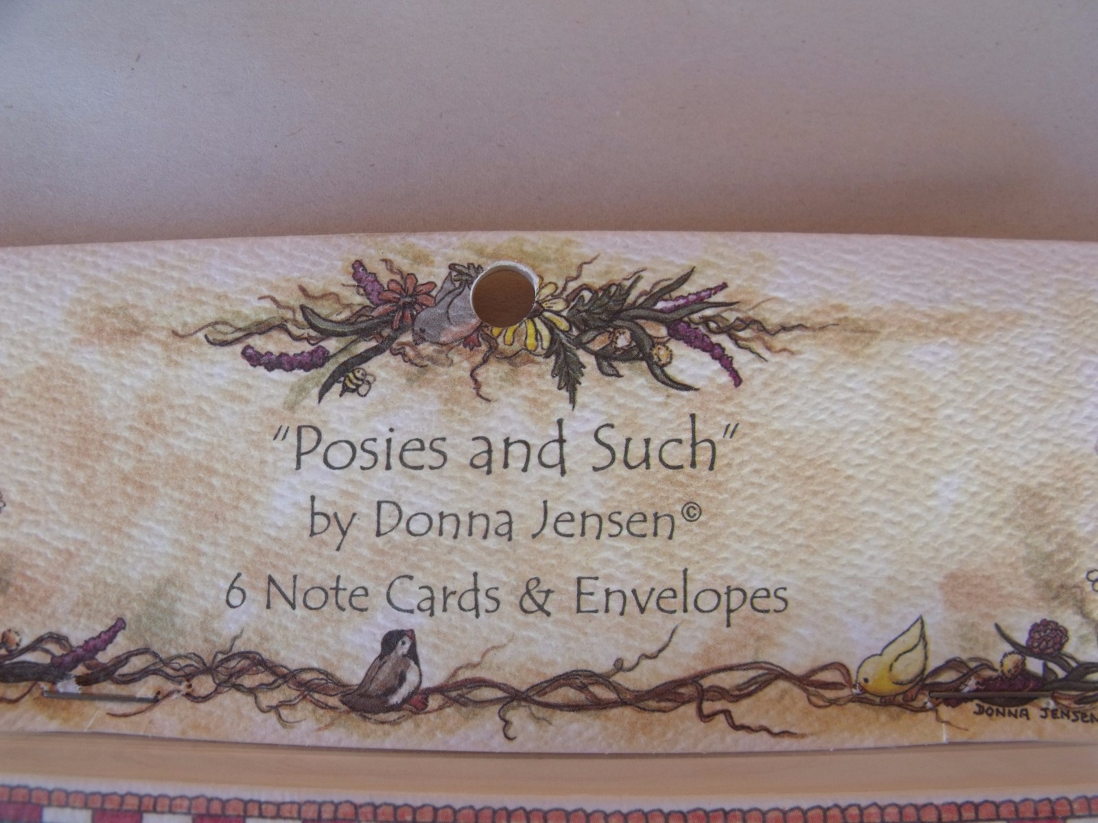 Pkge 6 Note Cards Env Posies & Such Donna Jensen Tea Pots Wild & Free Herbal Tea