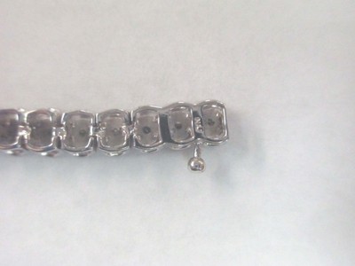 STERLING SILVER .925 ROUND BRILLIANT CUT DIAMOND BRACELET 7.5