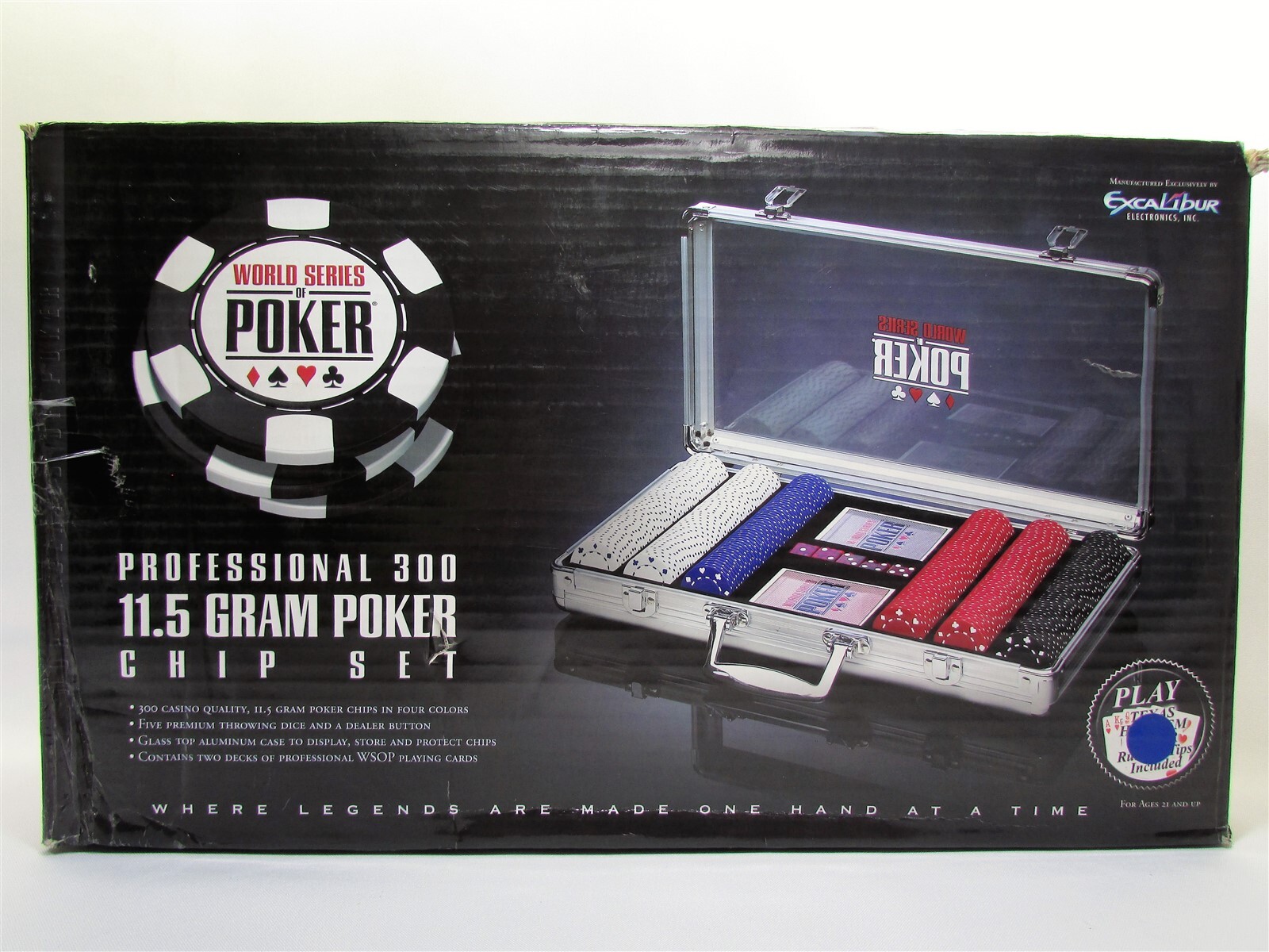 WSOP Professional 300 11.5 gram Poker Chip Set Aluminum Case