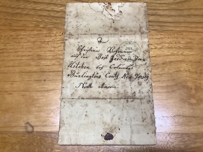 1852 Letter From London To Columbus, Burlington County, NJ - Pittsburgh Postmark