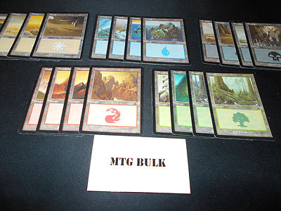 20 Basic Land - MERCADIAN MASQUES - 1x of each art - SP/NM - Magic MTG FTG