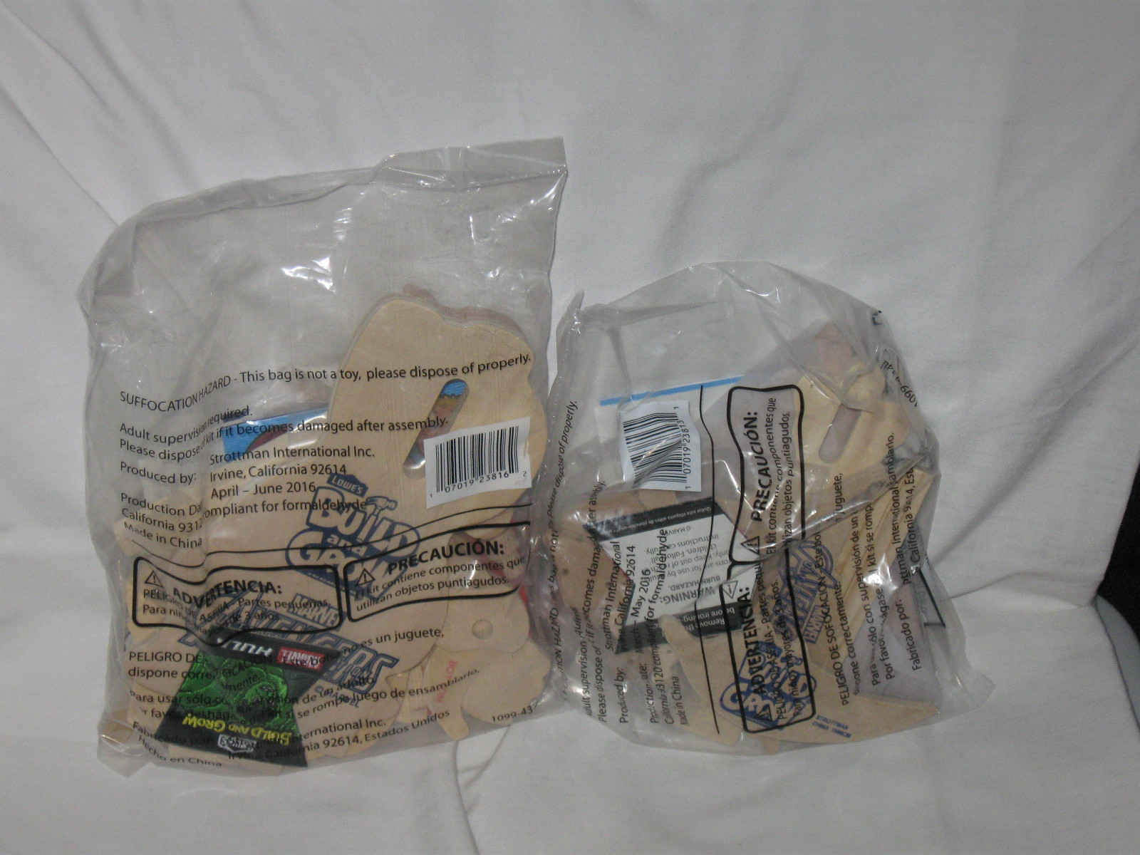 (4pc) Lowe's Build & Grow Kits Marvel Avengers Hulk,Falcon + 2 Build Cert. NIP