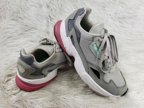 adidas falcon trainers grey two trace maroon