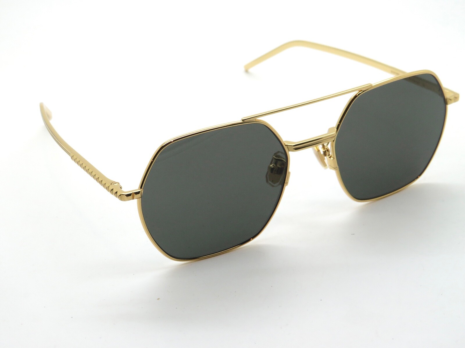 Pre-owned Boucheron $940  Bc0138s 001 Gold/grey Authentic 57mm Sunglasses In Gray